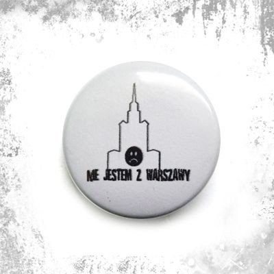 Przypinka NIE JESTEM Z WARSZAWY