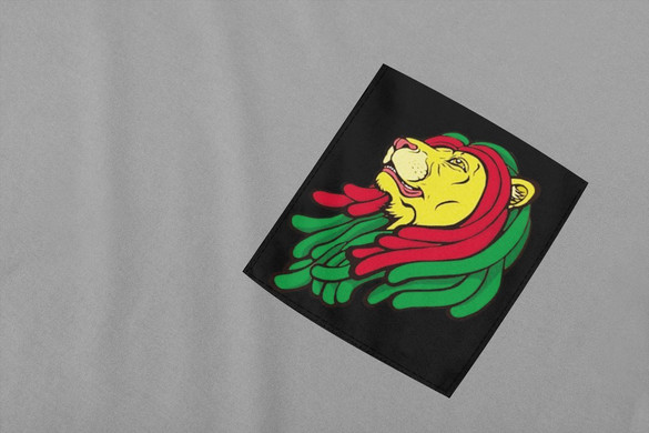 Koszulka z kieszonką RASTA LION