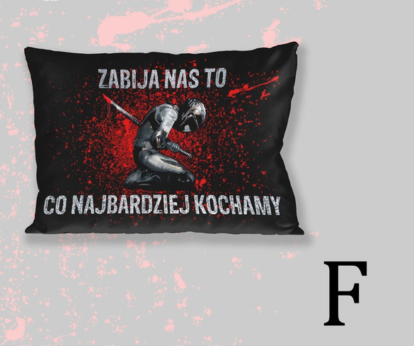 Poduszka LUBIĘ ZAPIE*DALAĆ  60x40cm WZORY