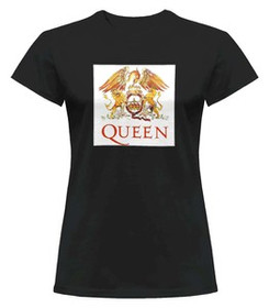 Bluzka damska z naszywką Queen logo white