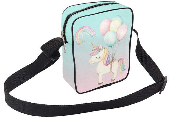 Listonoszka Jednorożec z balonami – pastelowa, z imieniem, prezent dla dziewczynki