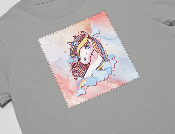 Koszulka z naszywką Unicorne 02