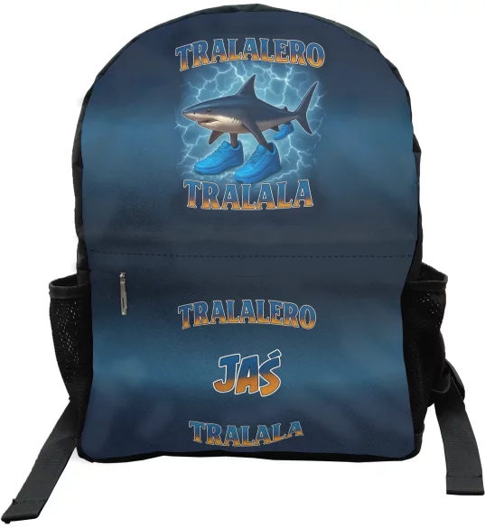 Plecak szkolny Italian Brainrot Tralalero Tralala z piorunami