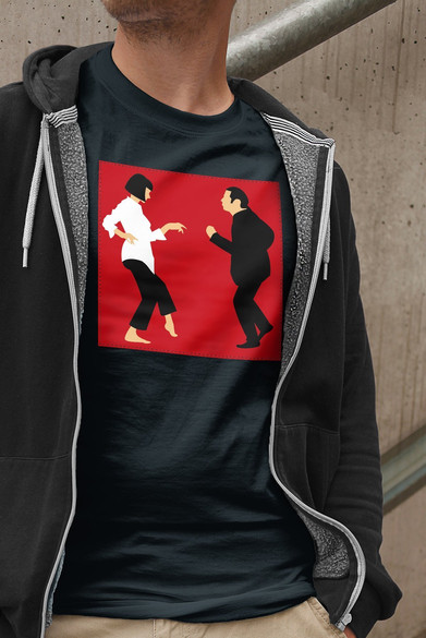 Koszulka XXL z naszywką Pulp Fiction Dance