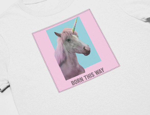 Koszulka z naszywką Born this way