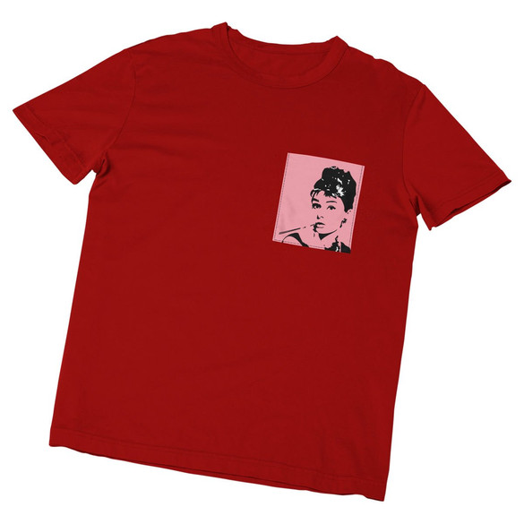 Koszulka z kieszonką AUDREY HEPBURN