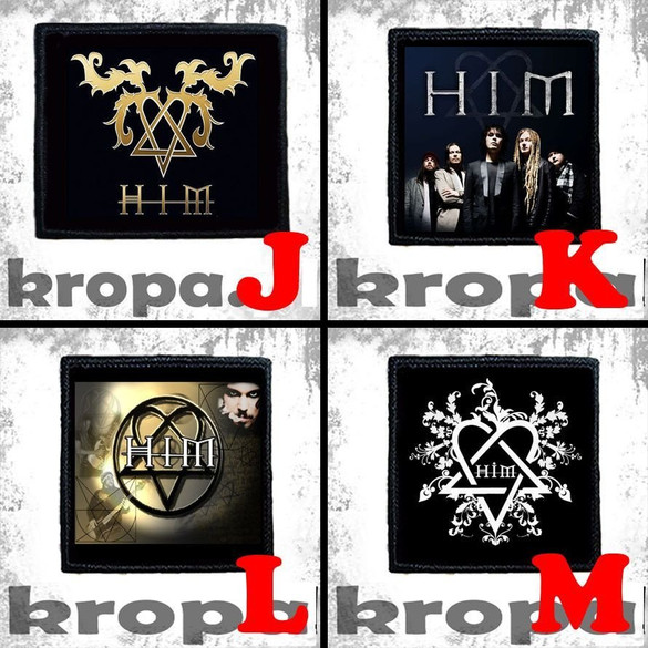 Naszywka HIM 10 x 10 cm  Dużo Wzorów!