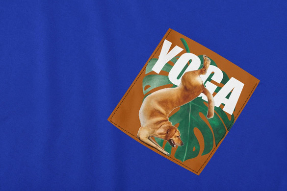 Koszulka z kieszonką YOGA DOG 02