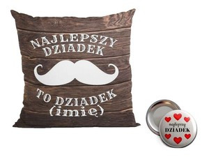 Poduszka na Dzień Dziadka. Magnes i Imię GRATIS!