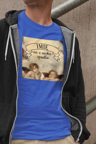 Koszulka z naszywką na Walentynki TWÓJ NAPIS