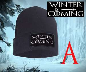 Czapka zimowa z naszywką WINTER IS COMING GRA O TRON