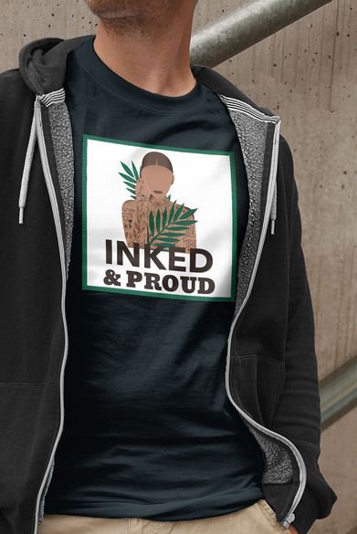 Koszulka z naszywką Inked&Proud