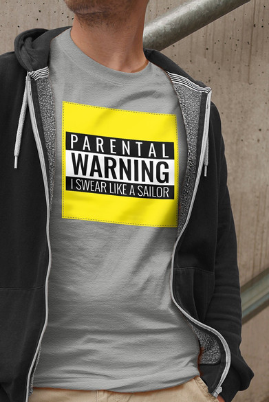 Koszulka z naszywką I swear like a sailor