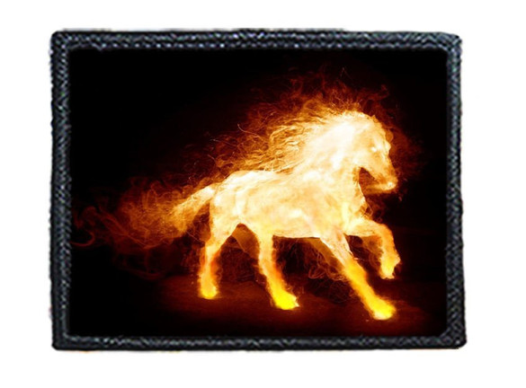 Naszywka BLAZING HORSE / OGNISTY KOŃ