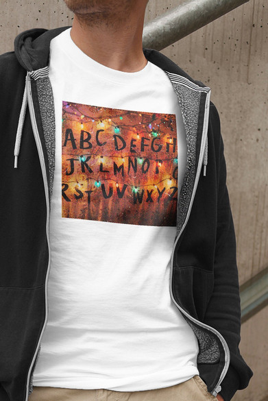 Koszulka z naszywką Stranger Things ABC