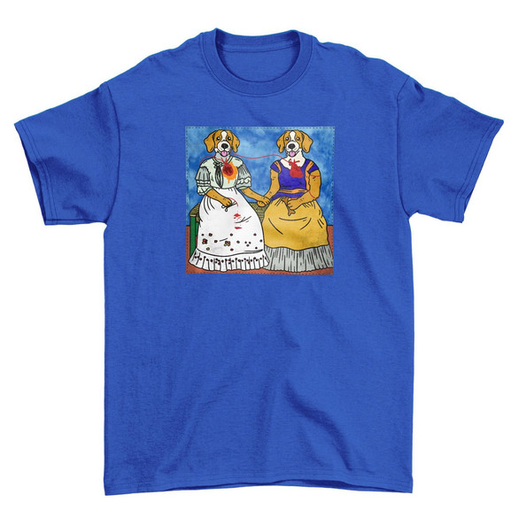 Koszulka z naszywką DOG PARODY: Dwie Fridy