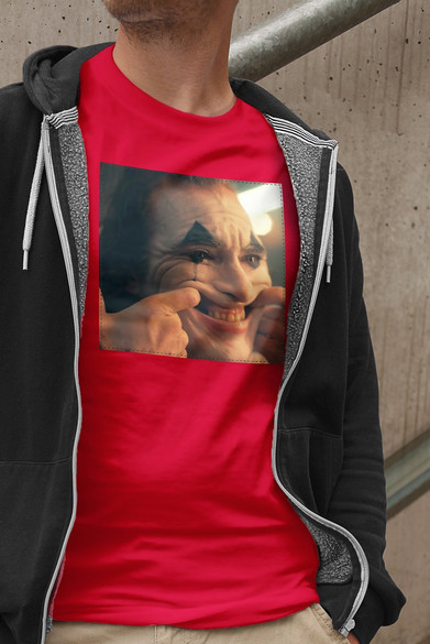 Koszulka z naszywką Joker Happy face