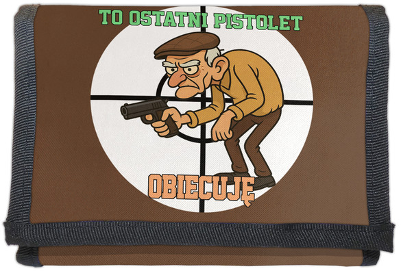 Portfel dla strzelca To ostatni Pistolet. Obiecuję