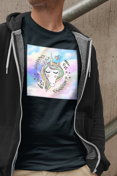 Koszulka z naszywką Unicorne 01