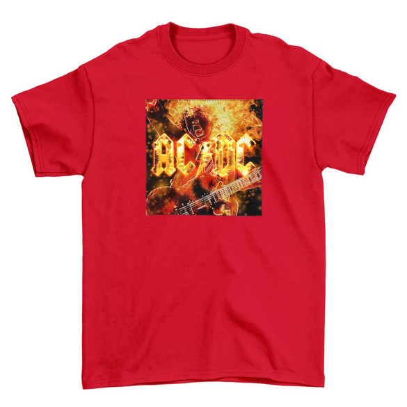 Koszulka z naszywką AC/DC On Fire
