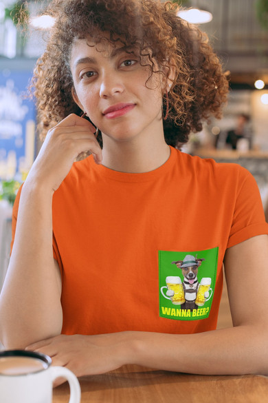 	Koszulka z kieszonką WANNA BEER?