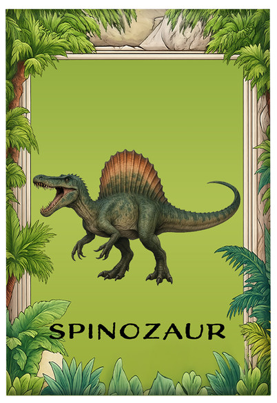 Magnes Dinozaury Spinozaur z nadrukiem imienia