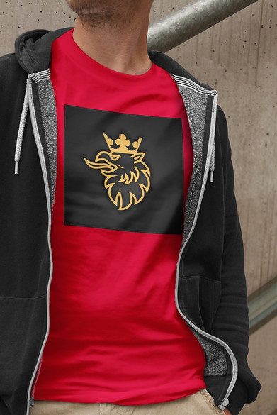 Koszulka z naszywką Scania logo gold