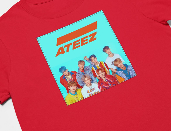 Koszulka z naszywką ATEEZ  band