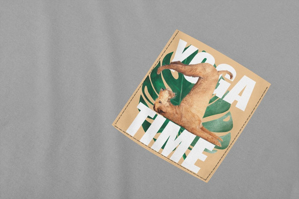 Koszulka z kieszonką YOGA DOG 03