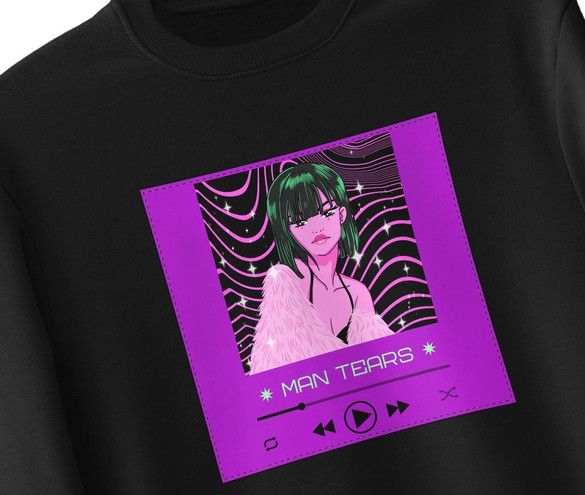 Bluza z naszywką Man tears