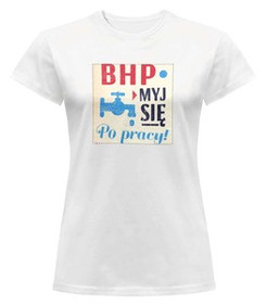 Bluzka damska z naszywką PRL-BHP