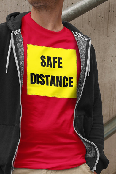 Koszulka z naszywką SAFE ..... Covid-19