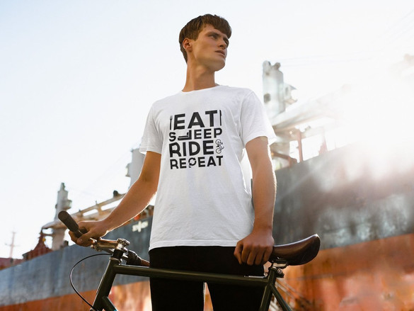 Koszulka dla Rowerzysty EAT SLEEP RIDE REPEAT