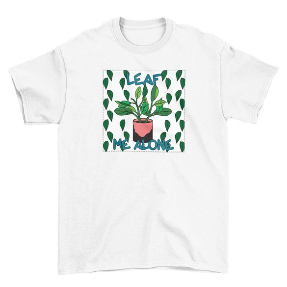 Koszulka z naszywką Leaf me alone