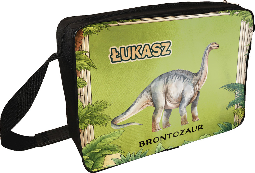 Torba na ramię Dinozaury Brontozaur z imieniem na zamówienie