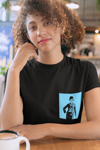 	Koszulka z kieszonką CHARLIE CHAPLIN