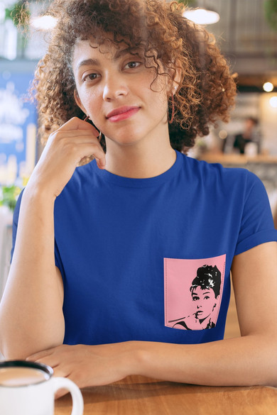 	Koszulka z kieszonką AUDREY HEPBURN