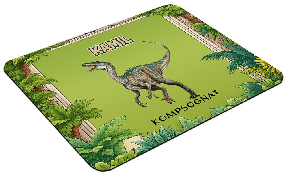 Podkładka Dinozaury Kompsognat – personalizowany prezent 60x40cm
