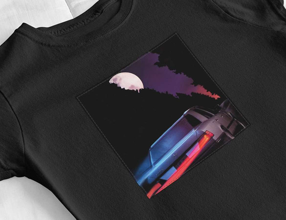 Bluzka damska z naszywką Mercedes at night