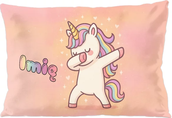 Poduszka Jednorożec DAB time – śmieszny jednorożec, prezent dla dziecka 60x40cm