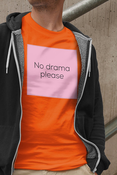 Koszulka z naszywką NO DRAMA PLEASE