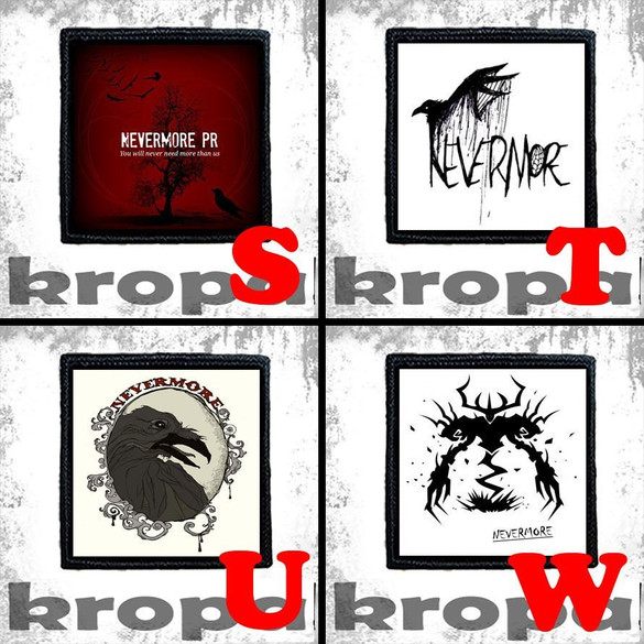 Naszywka NEVERMORE 8 X 8 cm Dużo Wzorów!