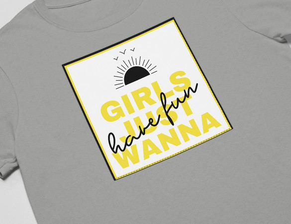 Koszulka z naszywką Girls just wanna …