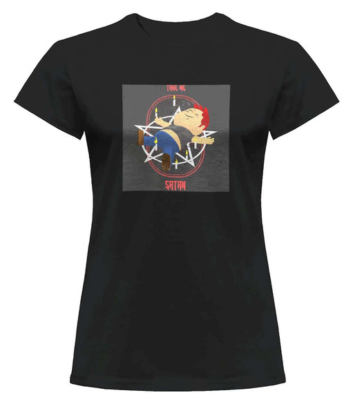 Bluzka damska z naszywką Take me satan