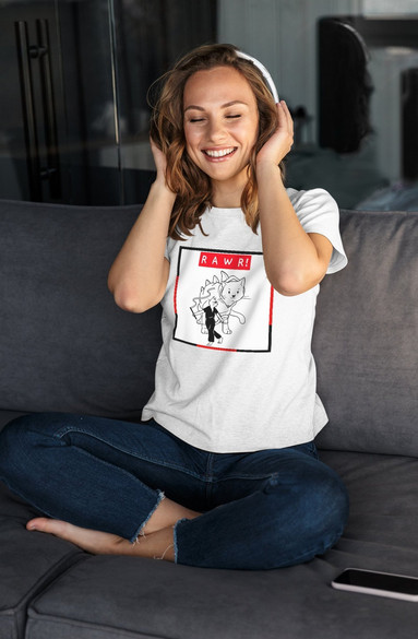 Bluzka damska z naszywką RAWR !