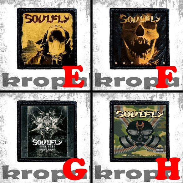 Naszywka SOULFLY 8 X 8 cm Dużo Wzorów!