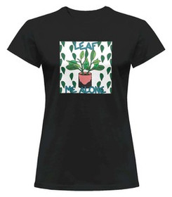 Bluzka damska z naszywką Leaf me alone