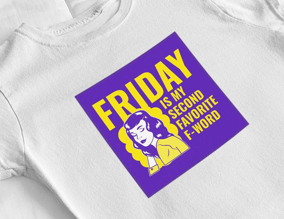 Bluzka damska z naszywką Friday – woman