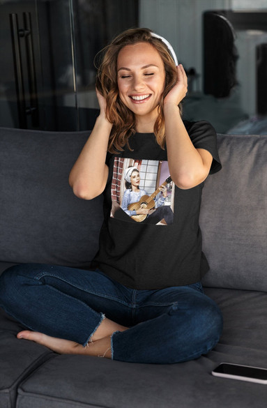 Bluzka damska z naszywką Audrey Hepburn 01