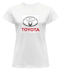 Bluzka damska z naszywką Toyota logo white